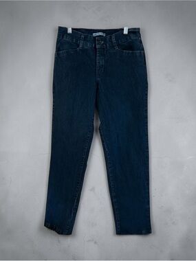 Lee Dark Blue Relaxed Fit High Rise Ankle Jeans